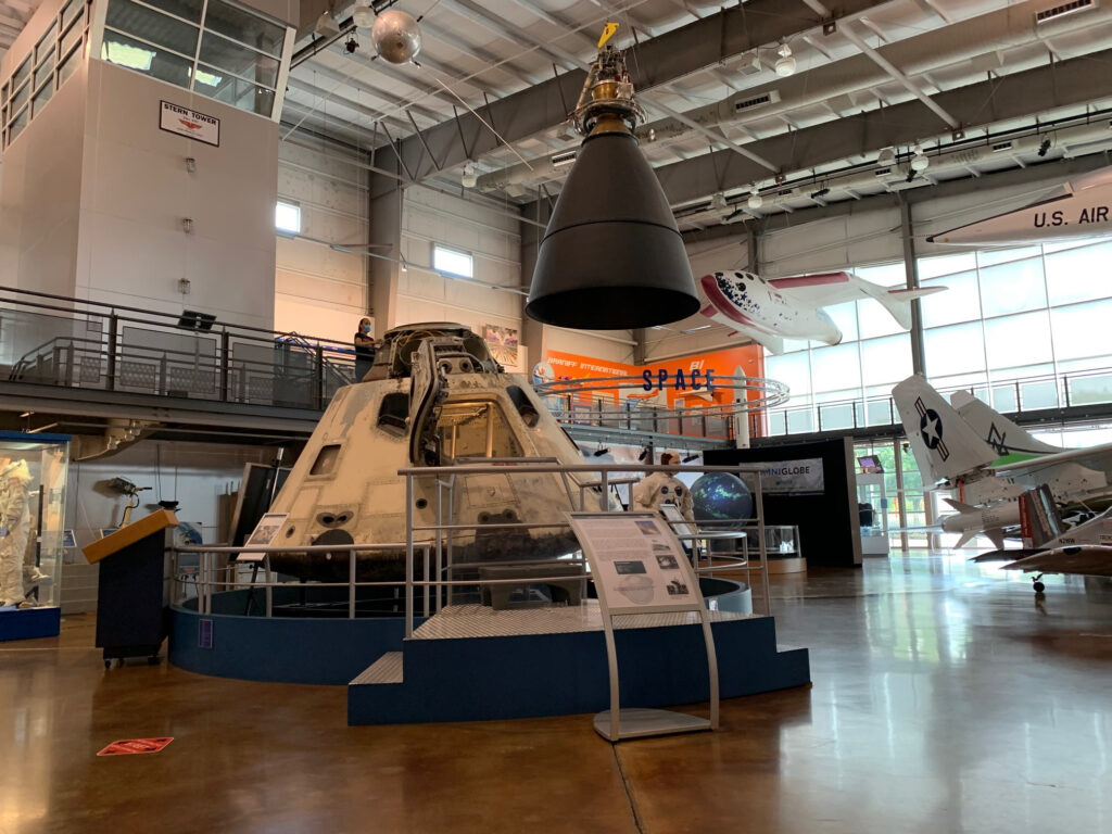 astronaut capsule shown at the Frontiers of Flight Museum