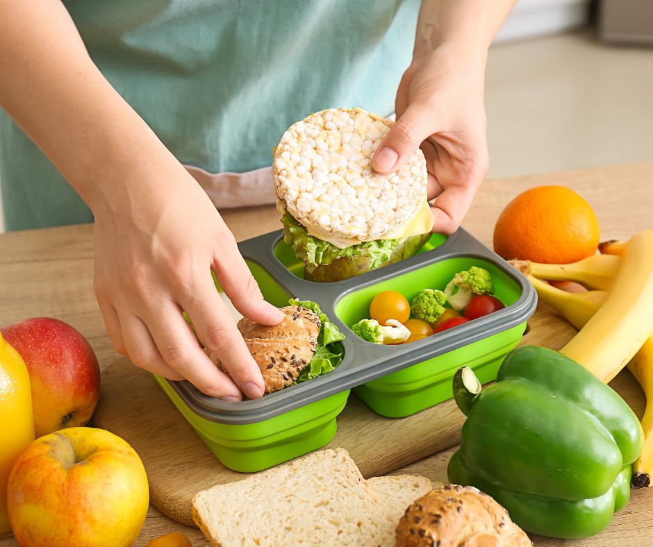 Packing healthy lunches and snacks for summer day camp.