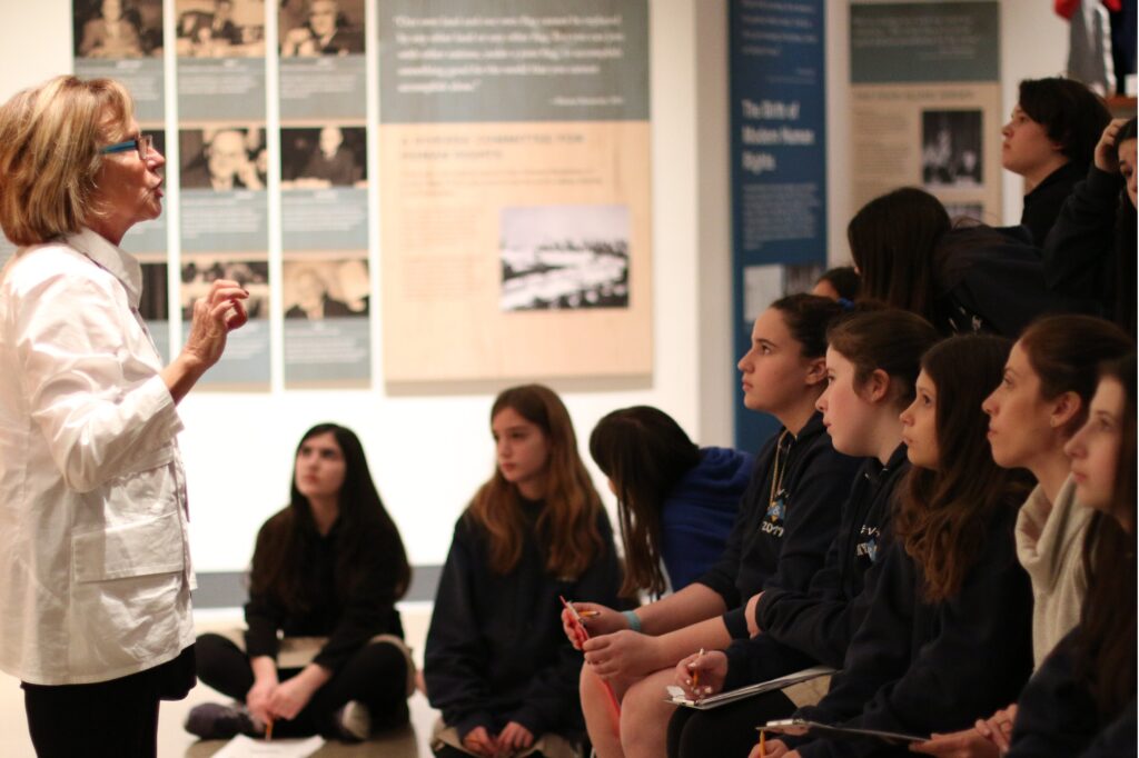 Students participating in educational programs at the Dallas Holocaust and Human Rights Museum