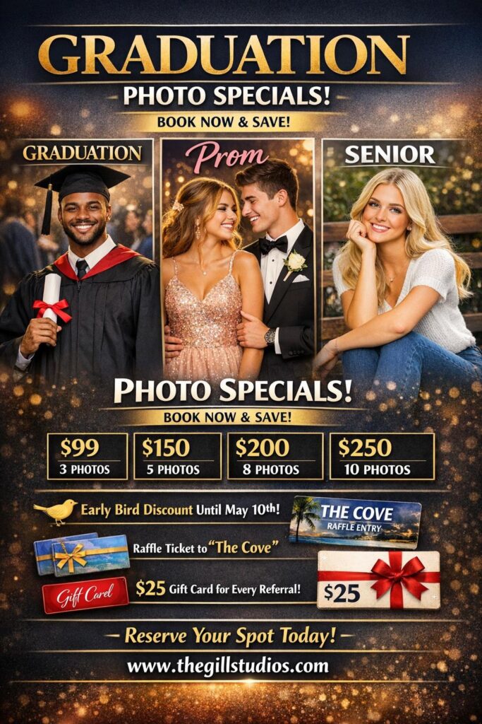 Graduate wearing cap and gown portrait in DFW